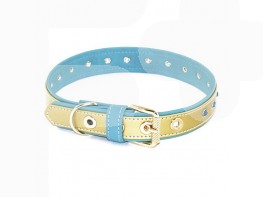 Imagen del producto Artleather collar piedras turquesa oro 55cm