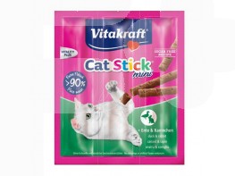 Imagen del producto Vitakraft cat stick mini, pato & conejo 18g 3 u