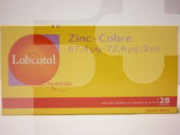 Imagen del producto LABCATAL 19 ZINC COBRE 28 AMPOLLAS