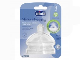 Imagen del producto Chicco Tetina natural feeling flujo regulable +4 meses 2uds