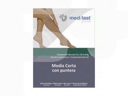 Imagen del producto Medilast Media corta cn puntera negro XL
