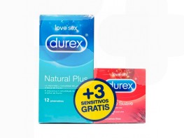 Imagen del producto Durex preservativo natural plus 12+3 sensitivo