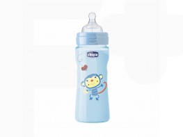 Imagen del producto Chicco Biberón pp silicona flujo rápido azul 330ml