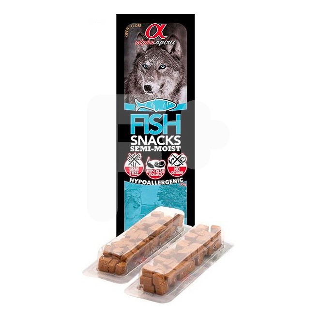 Alpha Spirit as snack para perro pescado 16x35g