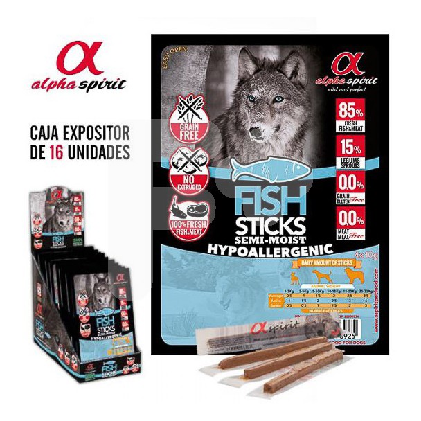 Alpha Spirit ristra de barritas pescado 4x10g 16ud