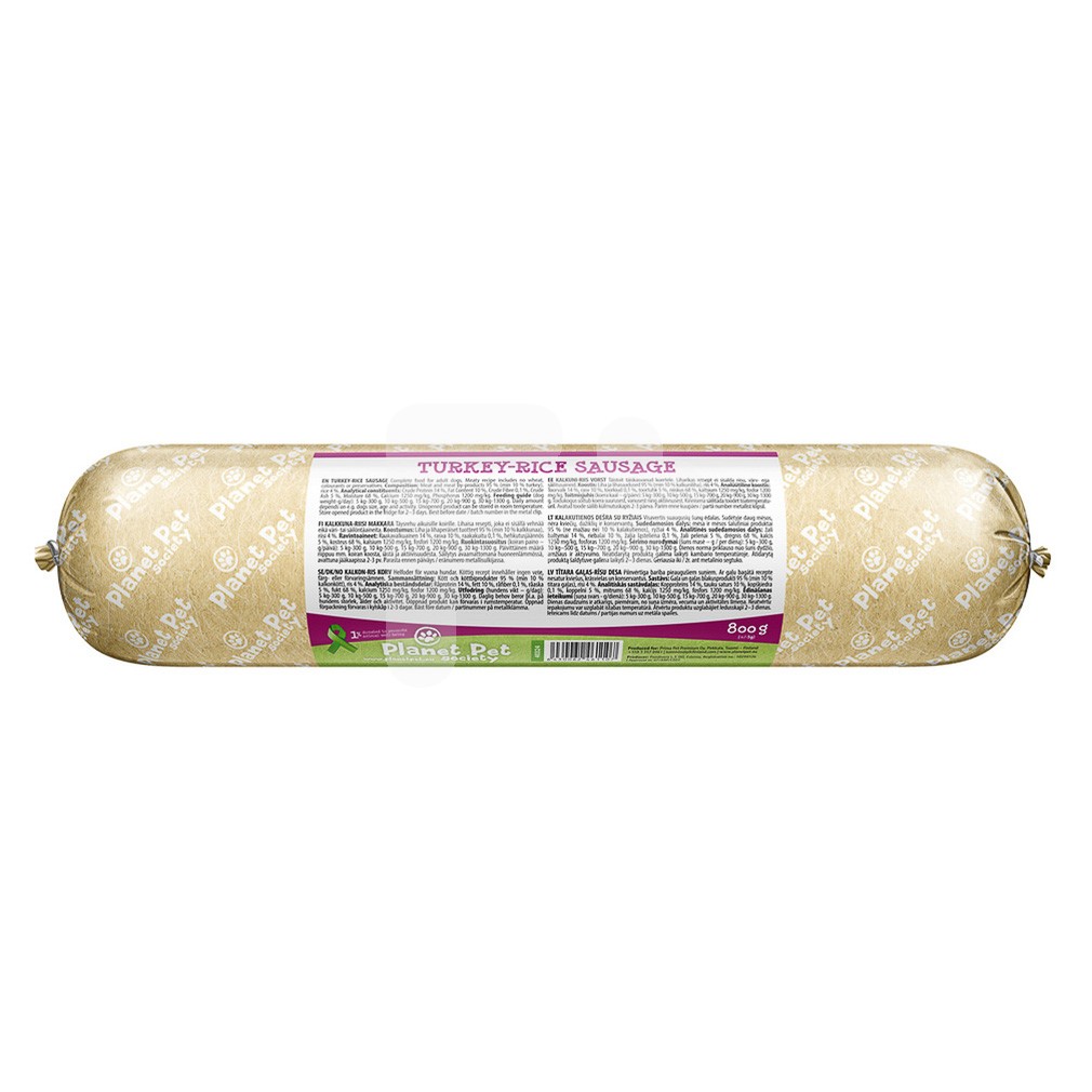 Planet Pet Pps turkey-rice sausage 800 g