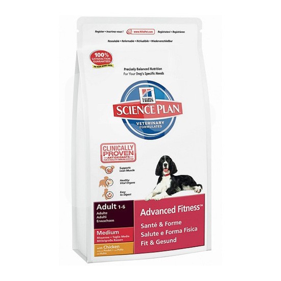 Hills Science plan advanced fitness mediano adulto dog food (pollo) 2,5kg