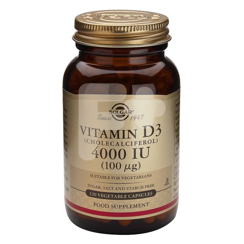 Solgar Vitamina d3 4000ui 100mcg 60 cápsulas