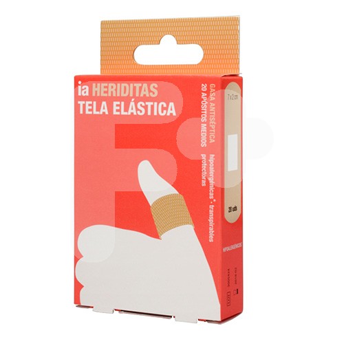 Interapothek apósitos tela algodón 7x2cm 20uds