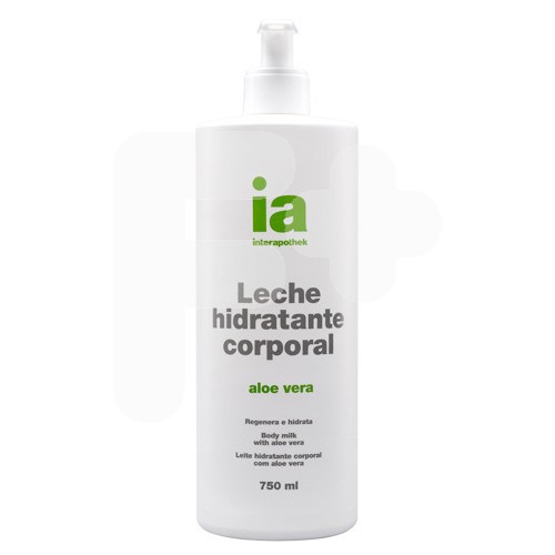 Interapothek leche hidratante corporal aloe 750 ml con dosificador