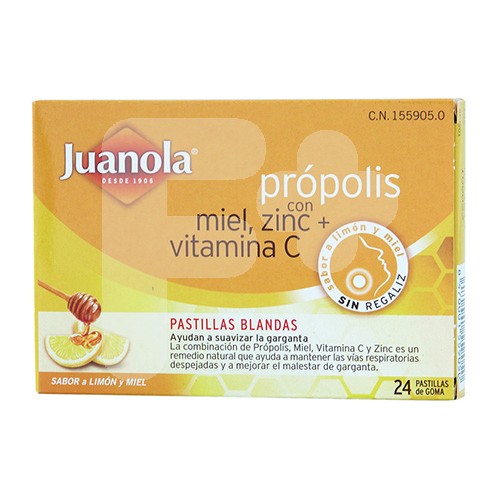 Juanola propolis miel-limon 24 pastillas