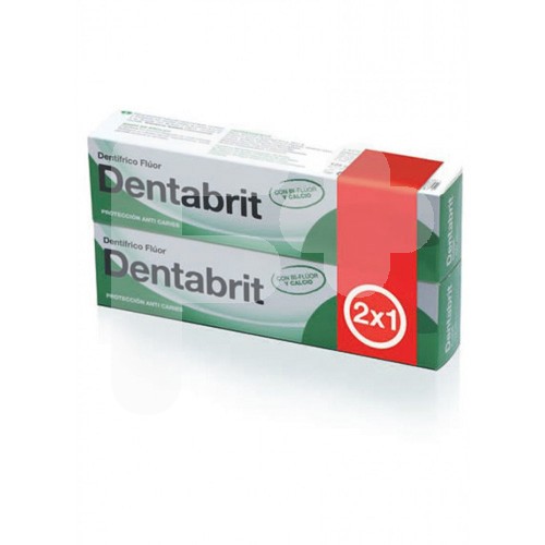 DENTABRIT PASTA DENTAL FLUOR 75ML. 2X1