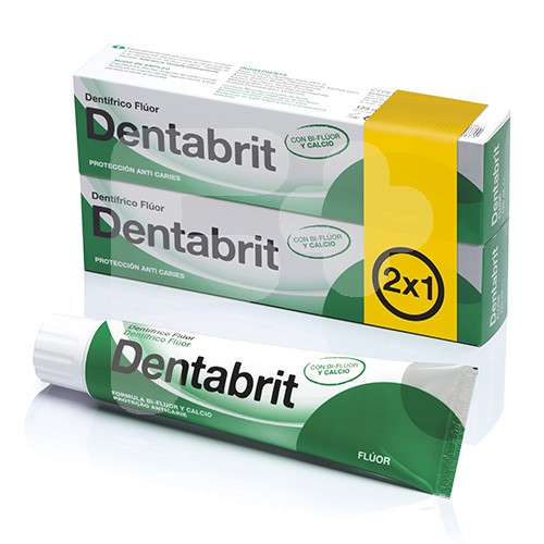 DENTABRIT PASTA DENTAL FLUOR 125ML. 2X1