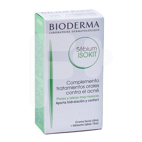 Bioderma pack Sebium isokit crema facial 40ml + bálsamo labial 15ml