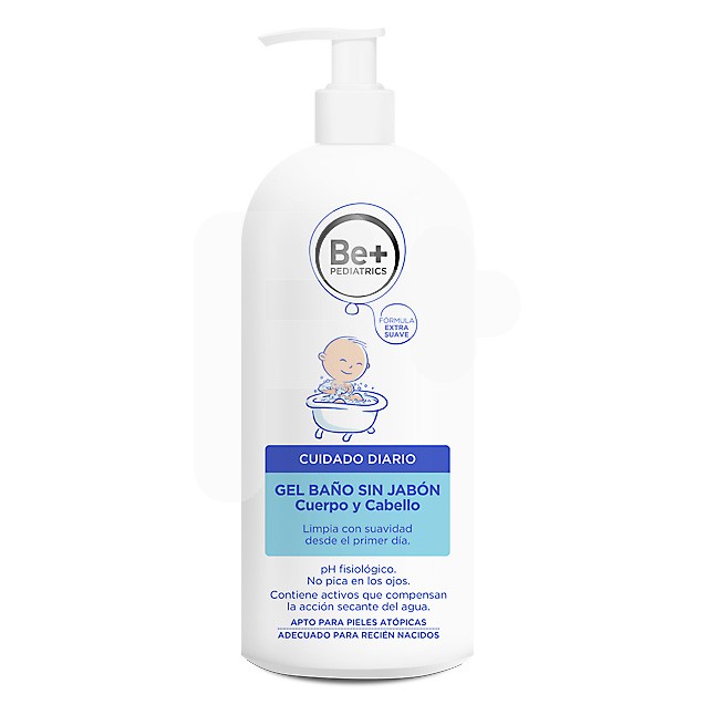 Be+ Pediatrics gel de baño sin jabón 500ml