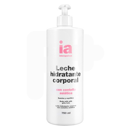 Interapothek leche hidratante corporal centella asiática 750ml con dosificador