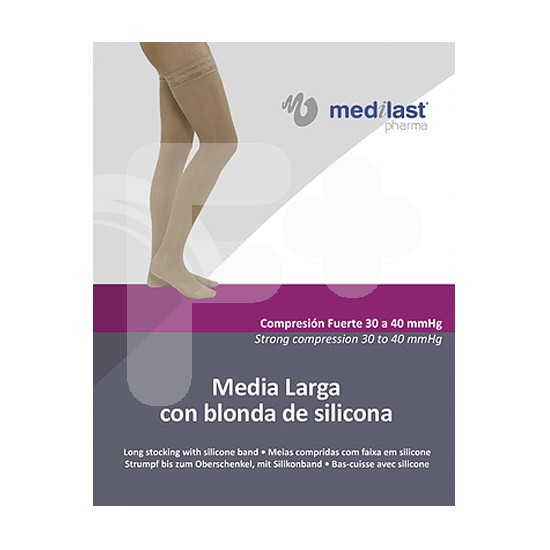 Medilast Media larga blonda negro cf egd