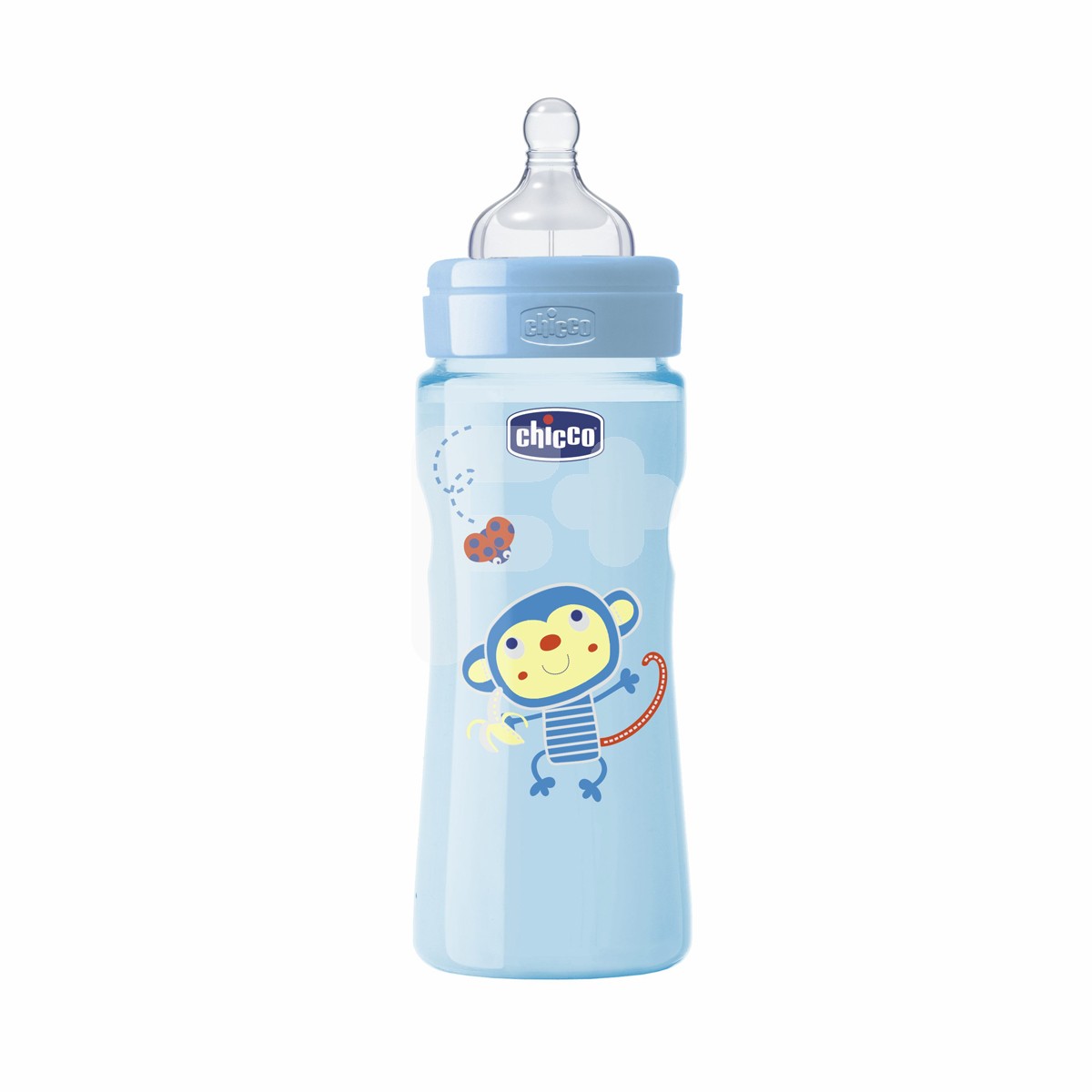 Chicco Biberón pp silicona flujo rápido azul 330ml