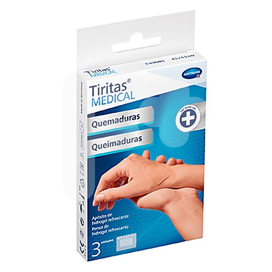 Hartmann tiritas medical quemaduras 4,5x6,5cm 3u