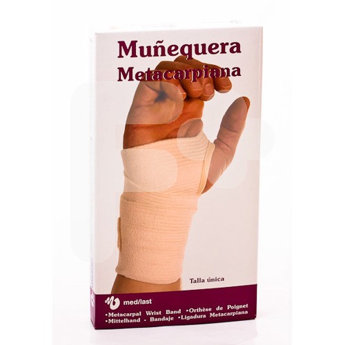 Muñequera medilast metacarpi velcro beig