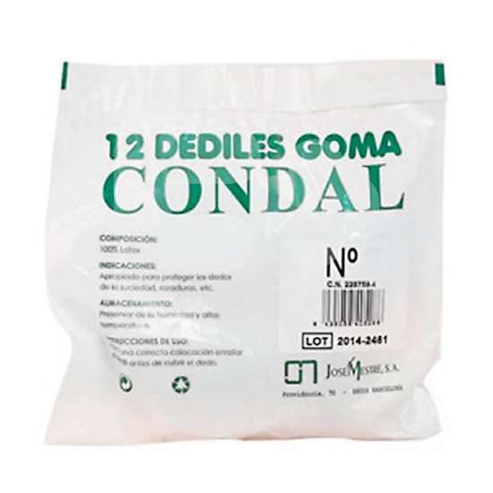 Dedil condal goma n7 pulgar 12uds