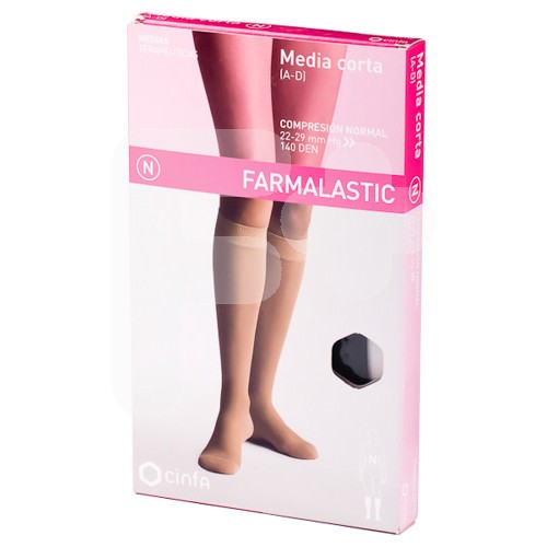 MEDIA FARMALASTIC CORTA C/N NEGRA T/E.GD