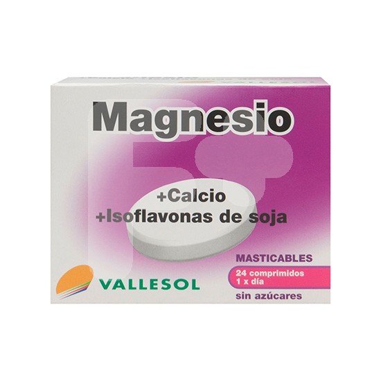 Vallesol magnesio, calcio, isoflavonas 24 comprimidos masticables