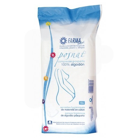 COMPRESA FARMACONFORT POSTPARTO ALGODON