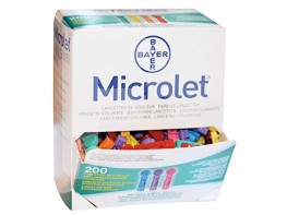 MICROLET LANCETAS COLORES 200 UND  BAYER