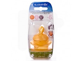 Suavinex tetina anatómica látex T2 L 2uds