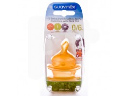 Suavinex tetina anatómica látex T1 M 2uds