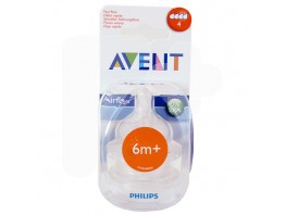 Avent classic tetina f.rapido 6 meses 2uds