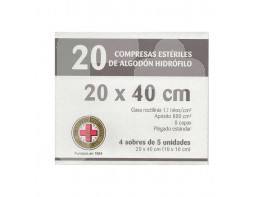 COMPRESAS GASA EST. 20X40 GRAN CRUZ 20UD