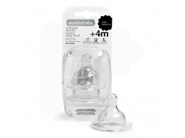 Suavinex Tetina papilla silicona boca ancha 2uds