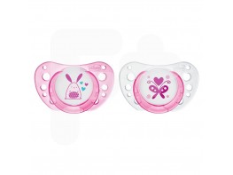 Chicco Chupete physio air caucho rosa 0-6 meses 2uds
