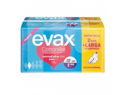 Evax compresas cottonlike normal plus alas 28 uds